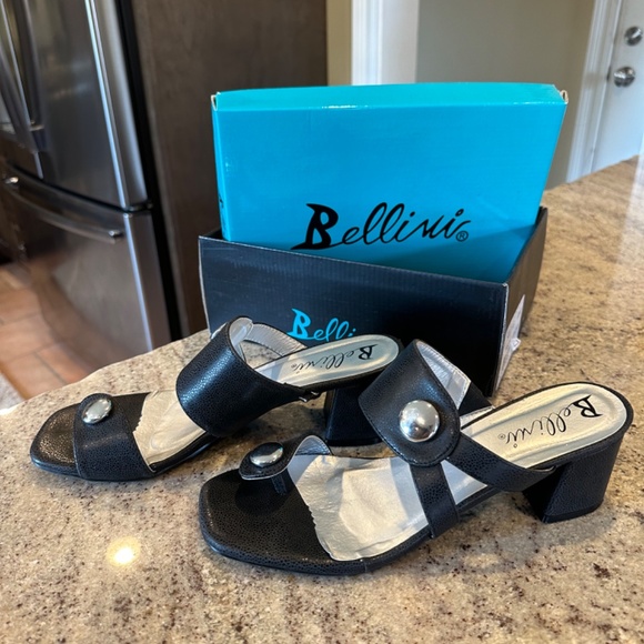 💥💥🔥BELLINI Toe Sandals- Black & Silver - Excellent Condtion!🔥💥💥 - Picture 6 of 11